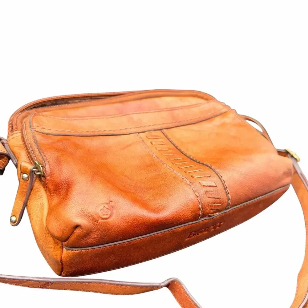 Born Brown Leather Crossbody Bag Small Vintage Boho Adjustable Strap